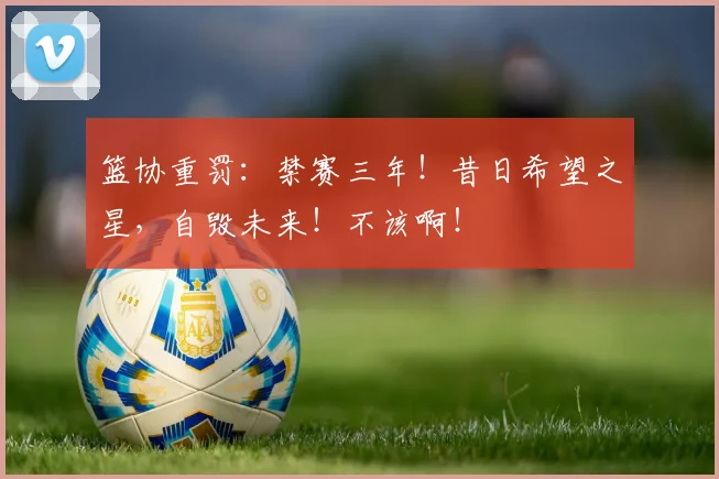 篮协重罚：禁赛三年！昔日希望之星，自毁未来！不该啊！